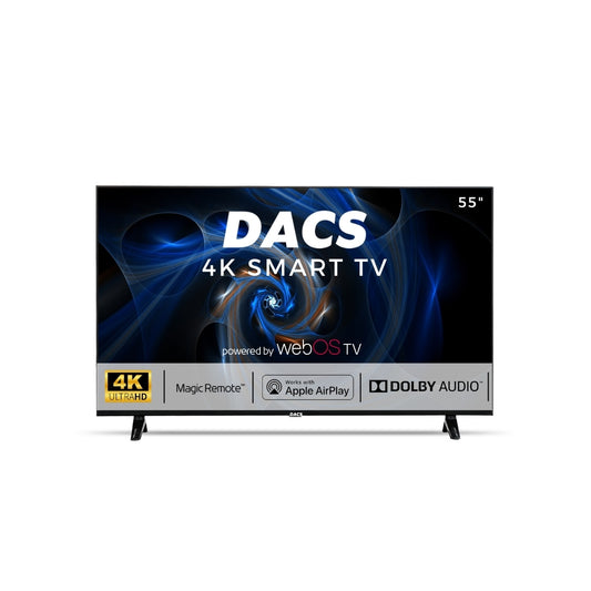 DACS Crystal Premium 55 inch Ultra HD (4K) LED Smart WebOS TV 2024 Edition with 30W Dolby Audio & Magic Voice Remote