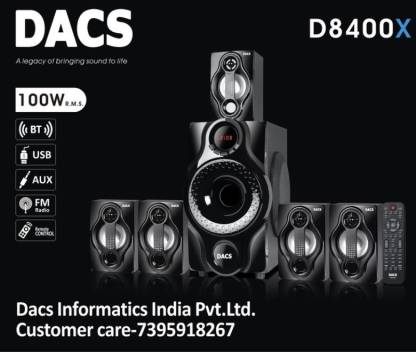 DACS D8400X 100 W Bluetooth Home Theatre  (Black, 5.1 Channel)